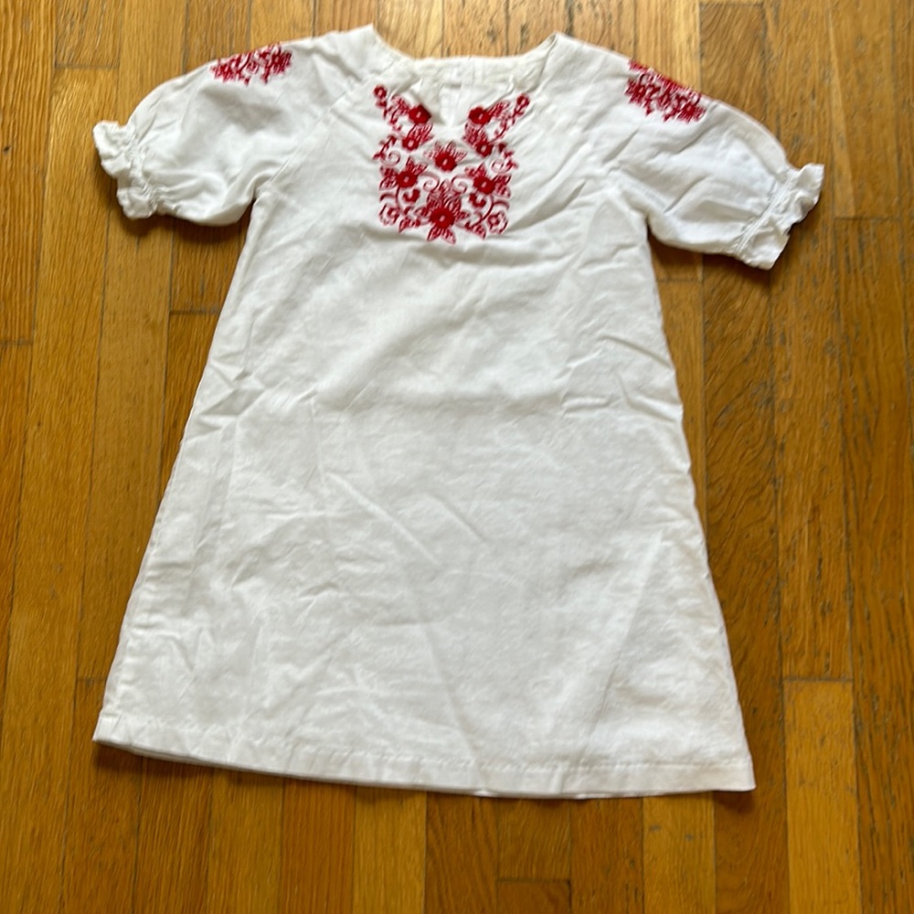 Embroidered Linen Dress